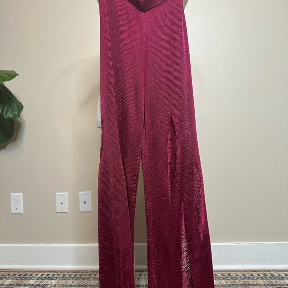 Cult Gia burgundy knit pant size small - Picture 6 of 6